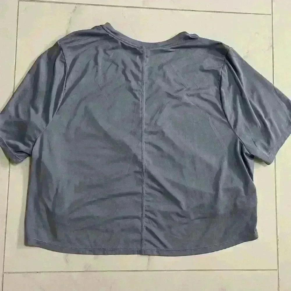 Nike Women's Plus Size Dri-Fit One Cropped Top Ashen Slate 1X